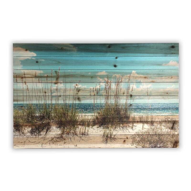 48" Ocean Sand Dunes Wood Plank Wall Art Bed Bath & Beyond 39675502